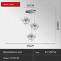DecorBites™ Leaf Sequin Ceiling Chandelier for Modern Living Room, Restaurant, Bar, or Dining Table