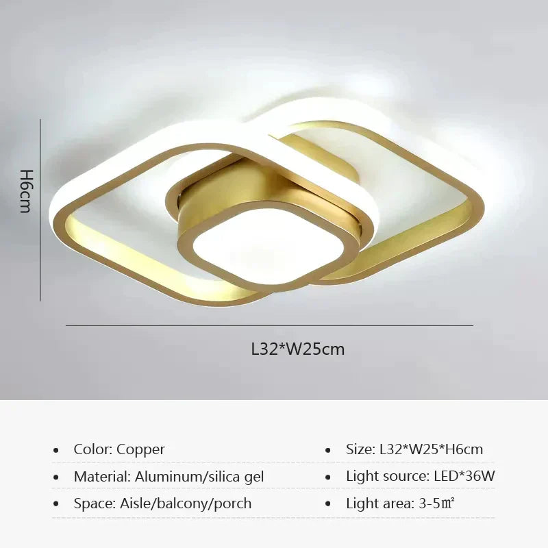 DecorBites™ LED Ceiling Chandelier Modern Bedroom Lamp Indoor Decor Surface Mounted Lighting
