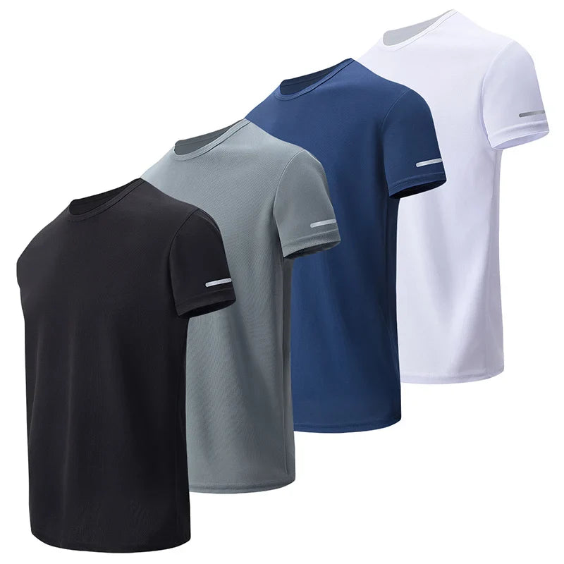 Men's Gradient Quick-Dry Sports T-Shirt Short Sleeve - Running & Fitness Casual Tee
