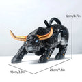 DecorBites™ Gold Wall Street Bull Statue: Office Decor, Living Room Ornament, Desk Decoration