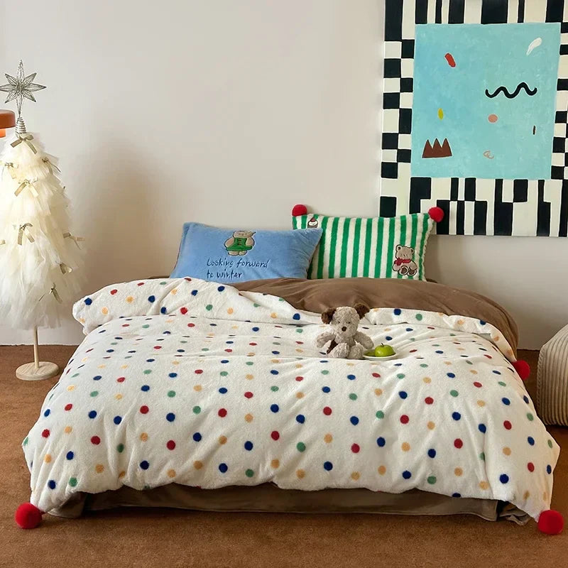 DecorBites™ Luxe Embroidered Velvet Duvet Set for Cozy Winter Bedding