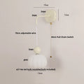 DecorBites™ Iron Nordic LED Wall Light with Pull Chain Switch, Adjustable Glass Bedside Lamp