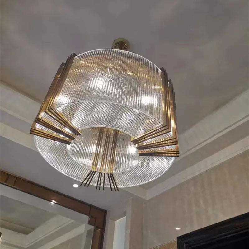 DecorBites™ Gold Lustre Steel Pendant Lights - Luxury Dining Room LED Hanging Lamp