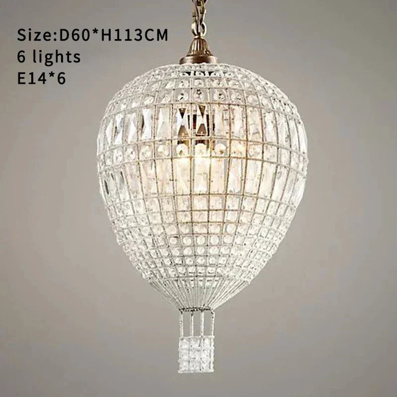 DecorBites™ French Balloon Crystal Pendant Lights for Luxury Home Decor