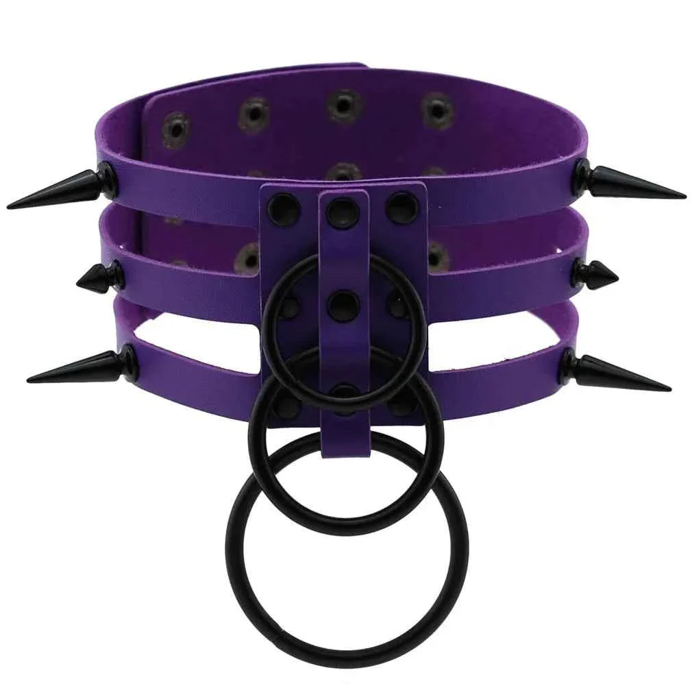 Rivet Leather Bondage Choker Accessories
