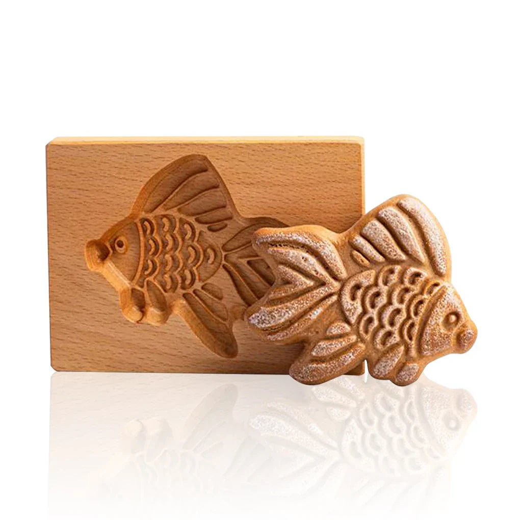 DecorBites™ Gingerbread Cake Wooden Mold: DIY Baking Accessory for Home Bakery