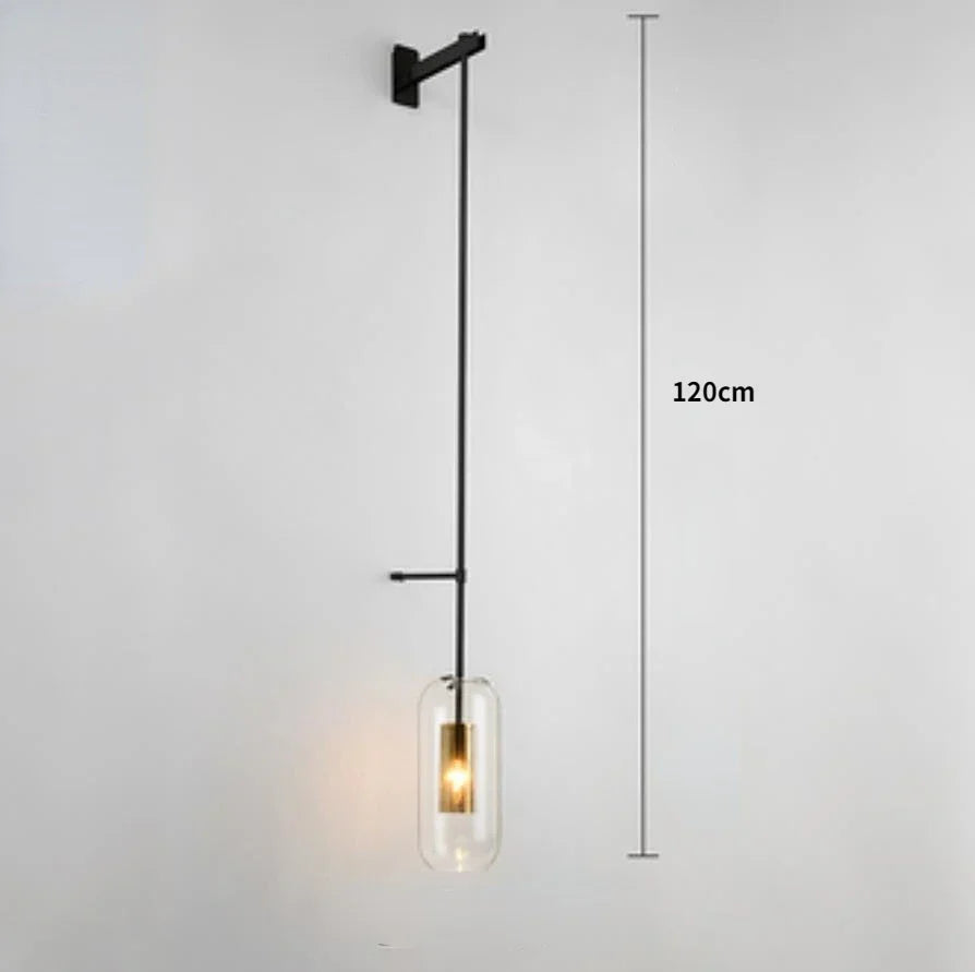 DecorBites™ Gold Glass Wall Sconce Light Fixture for Home Hotel Bathroom Decor