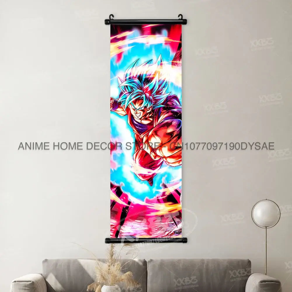 Dragon Ball Posters: Goku & Vegeta Hanging Scroll Wall Art
