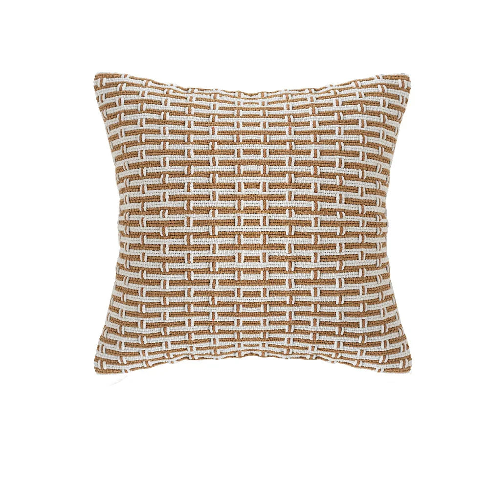 DecorBites™ Cotton Woven Texture Cushion Cover for Home Sofa Bed Living Room