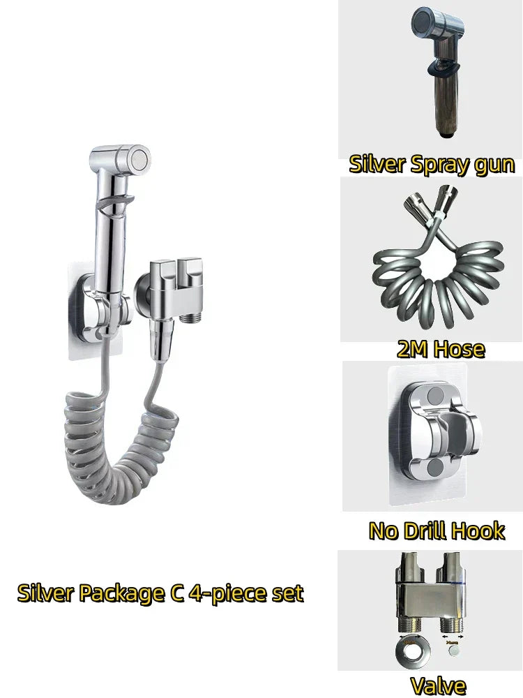 DecorBites™ High Pressure Handheld Bidet Sprayer Set for Bathroom Hygiene and Cleaning