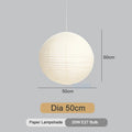 DecorBites™ Japanese Style LED E27 Round Ball Pendant Lamp for Home Decor