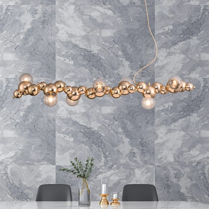 DecorBites™ LED Caterpillar Chandelier: Stylish Long Pendant Lamp for Living Room, Restaurant, Hotel