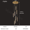 DecorBites™ Cylindrical Stair Chandelier: Modern Attic Living Room Lighting