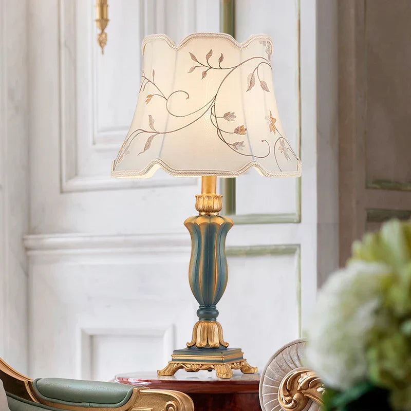 DecorBites™ Country Pastoral Desk Lamp Retro Style for Bedroom and Living Room Decor.