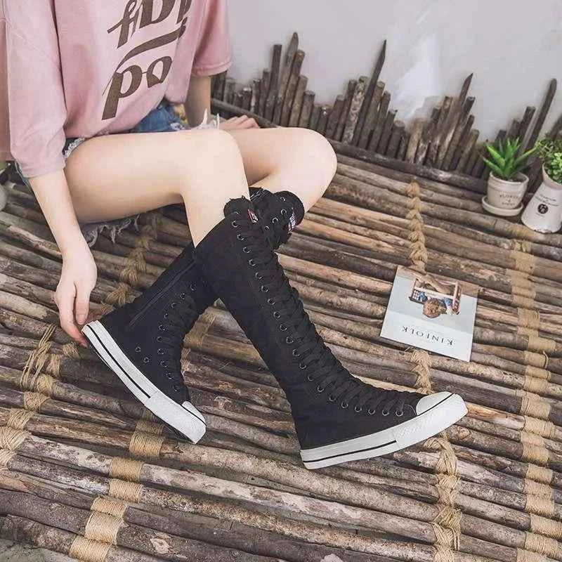 High Top Canvas Sneakers for Women