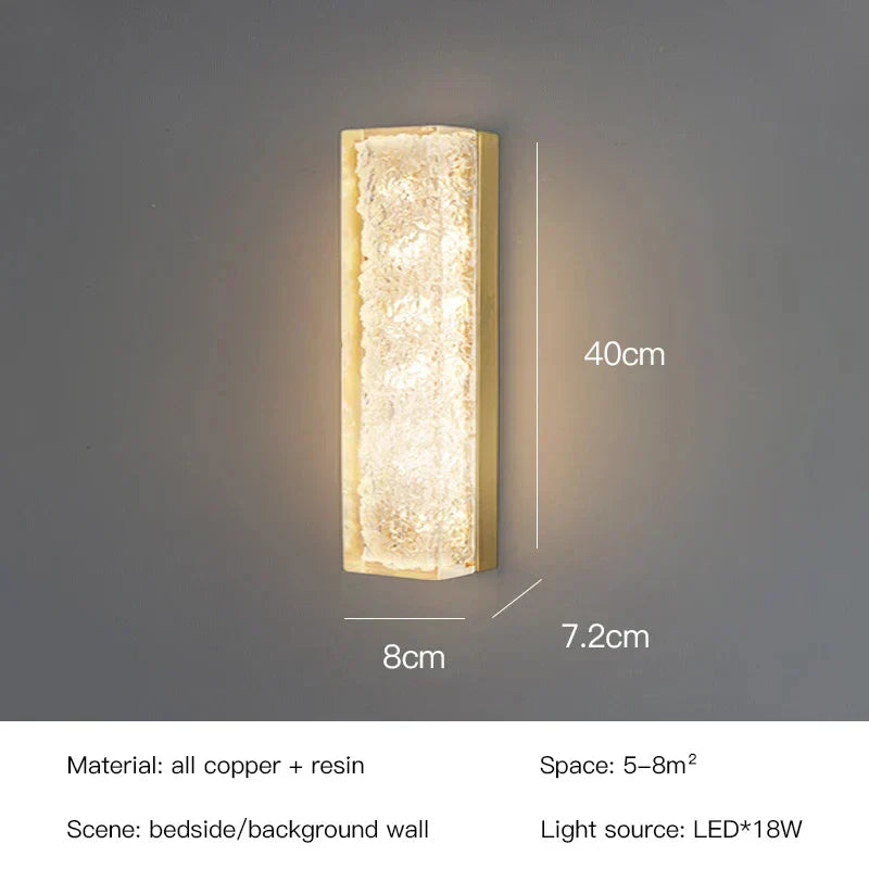 DecorBites™ LED Bedroom Wall Lamp - Luxury Nordic Design Resin Light