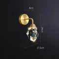 DecorBites™ Crystal LED Copper Wall Sconce - Modern Luxury Wall Light Fixture