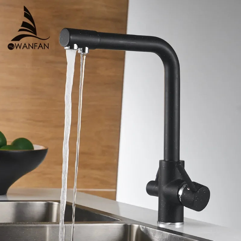 DecorBites™ Kitchen Faucet with Water Purification Features - Deck Mounted 360 Rotation