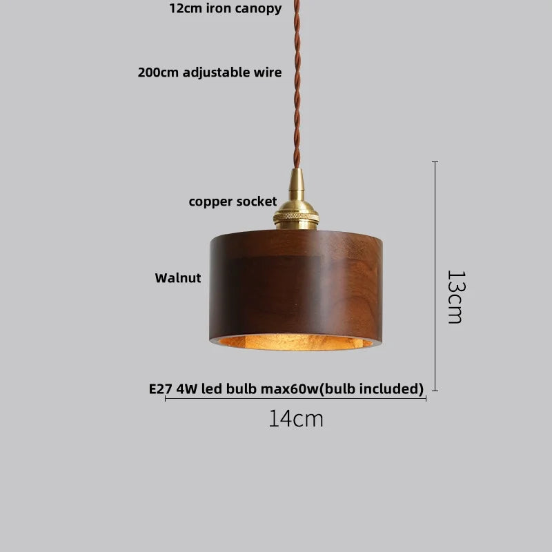 DecorBites™ Glass LED Pendant Lamp Copper Socket for Dining Living Room Decor