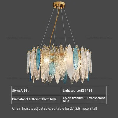 DecorBites™ Glass Chandelier Light for Living Room, Bedroom, Dining: Luxury Art Designer Lighting