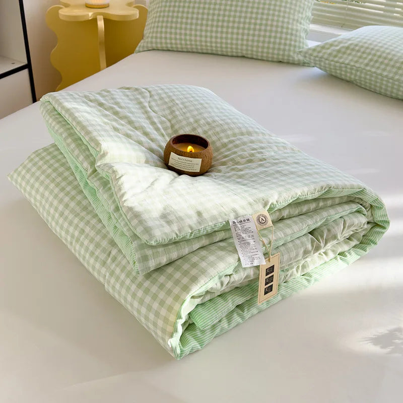 DecorBites™ Cotton Summer Quilt with Soybean Fiber Filling - Four Seasons Comforter