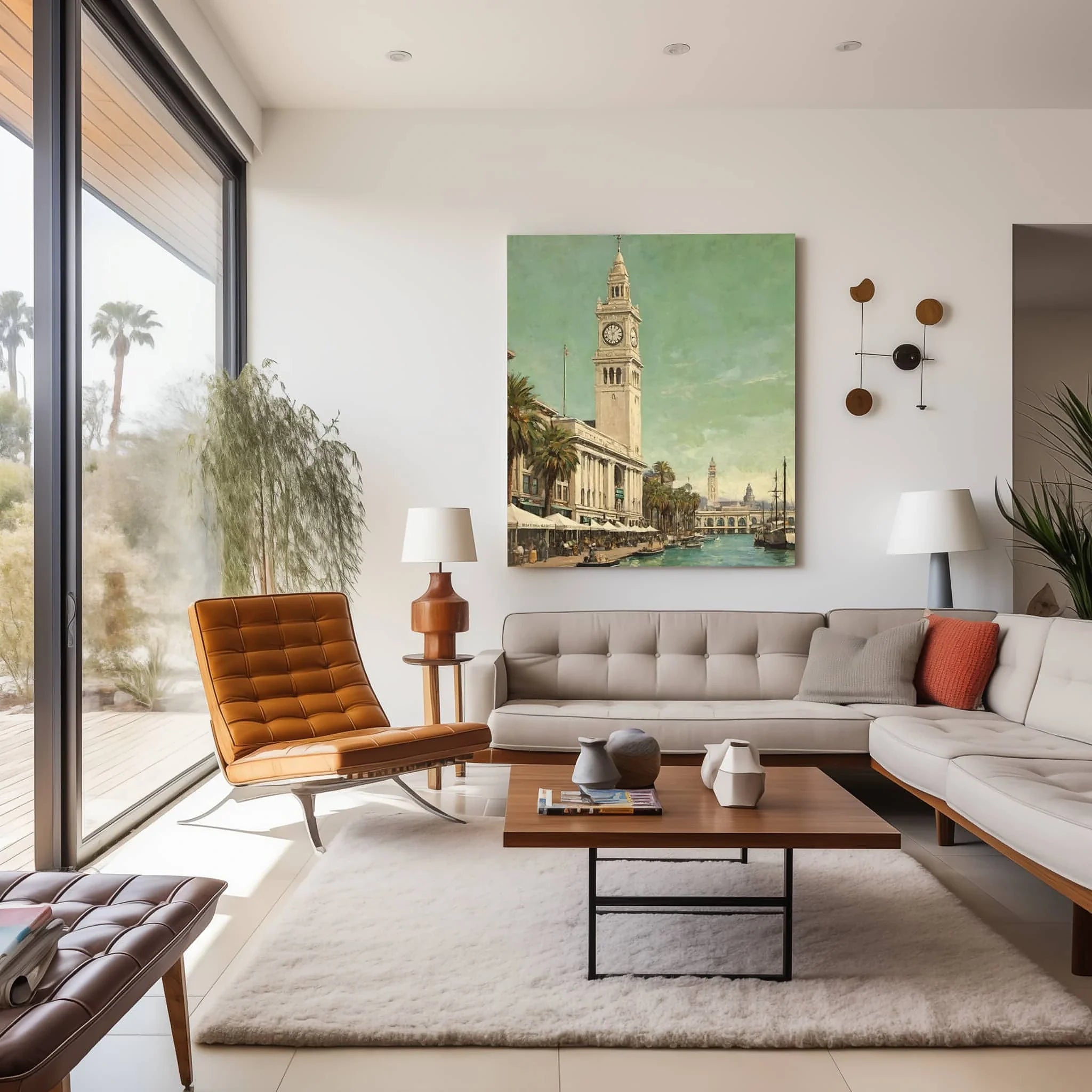Ferry Building Poster Canvas Artwork - San Francisco Collection