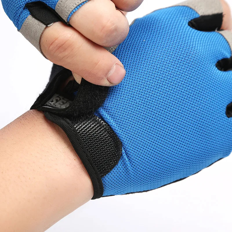 Fingerless Gym Gloves for Men & Women - Anti-Slip Breathable Workout & Cycling Gloves