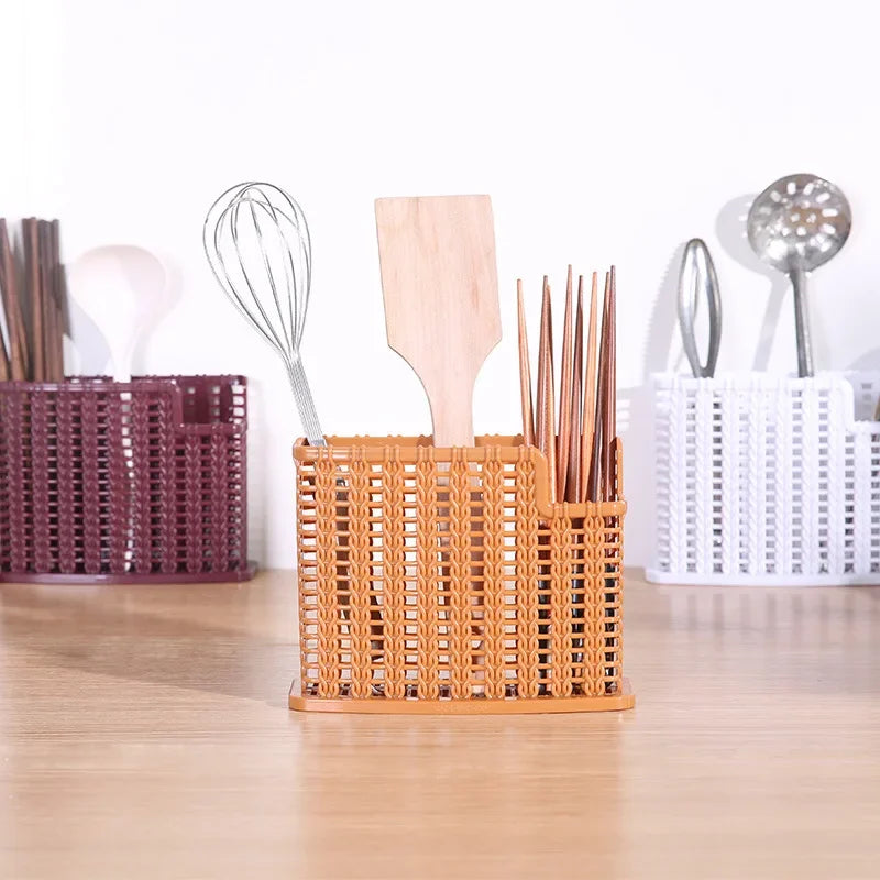 DecorBites™ Kitchen Utensil Cutlery Organizer for Spoon Fork Knife Chopstick Holder