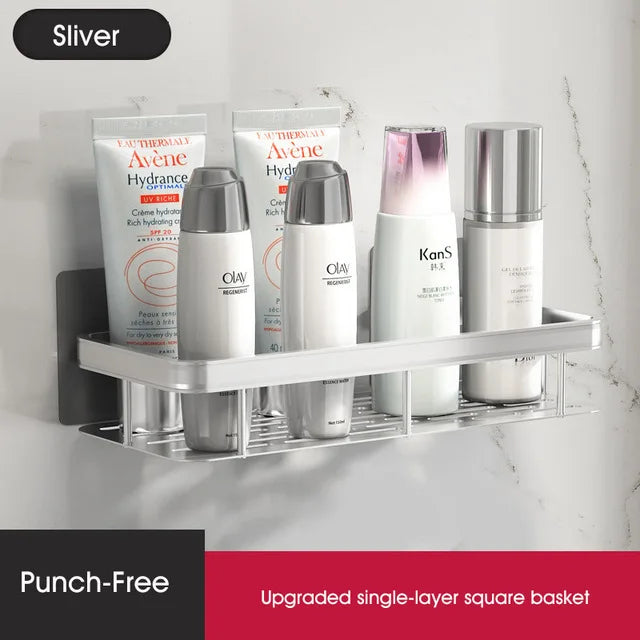 DecorBites™ Corner Shower Shelf Bathroom Storage Holder Shampoo Organizer & Accessories