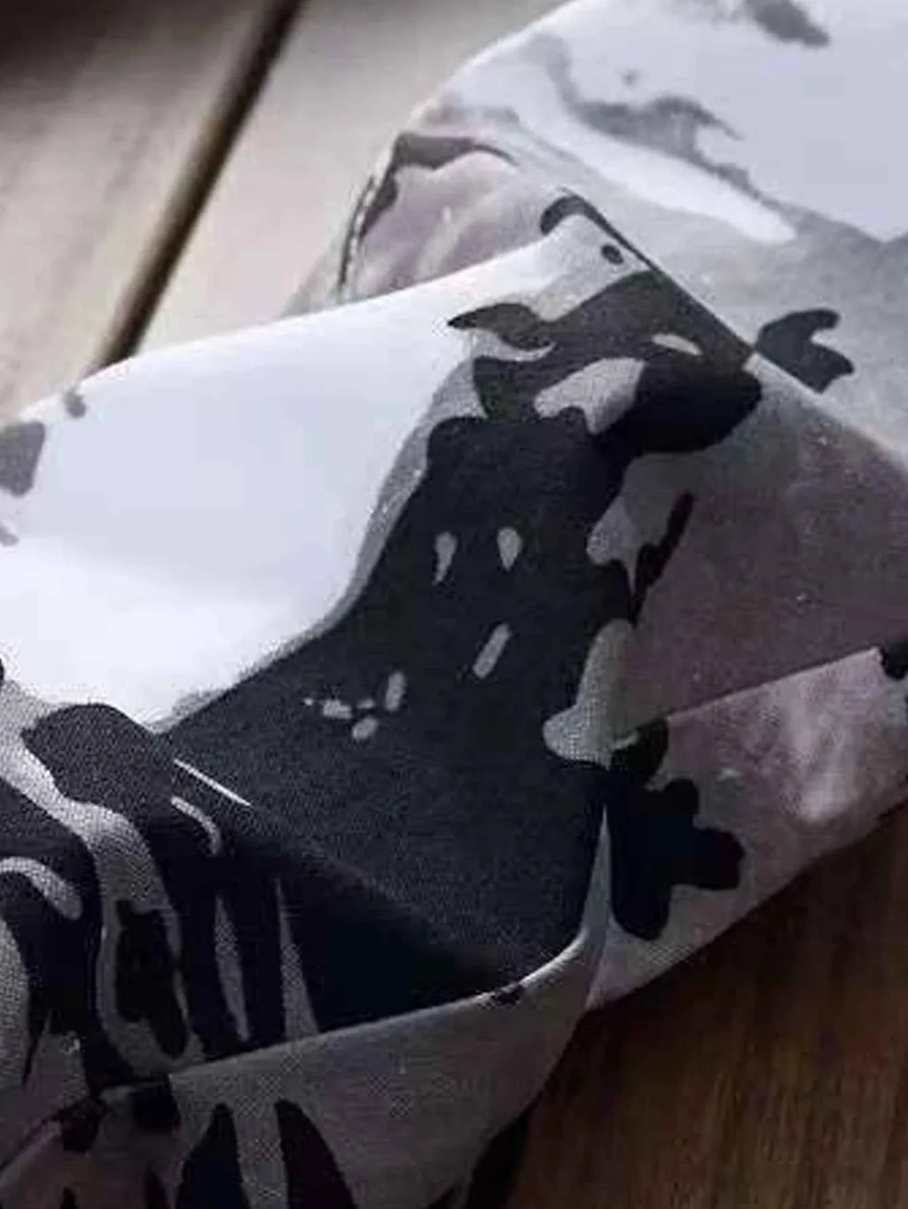 Men's Pants Casual Black And Grey Printed Denim Pants Slim Fit