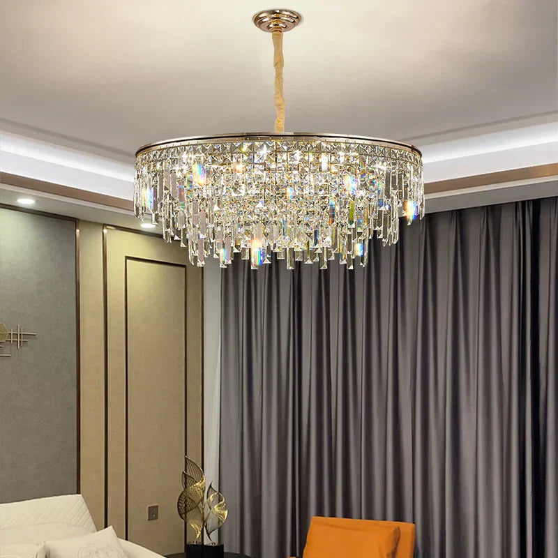 DecorBites™ Crystal LED Chandelier for Living Room, Dining & Bedroom - High-end Luxury Lighting