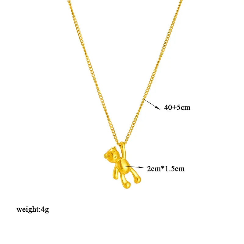 Fashion SS Bear Pendant Necklace