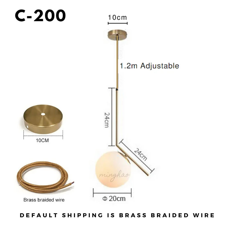 DecorBites™ Glass Ball LED Chandelier - Minimalist Nordic Art for Home, Restaurant, Bar & Bedroom