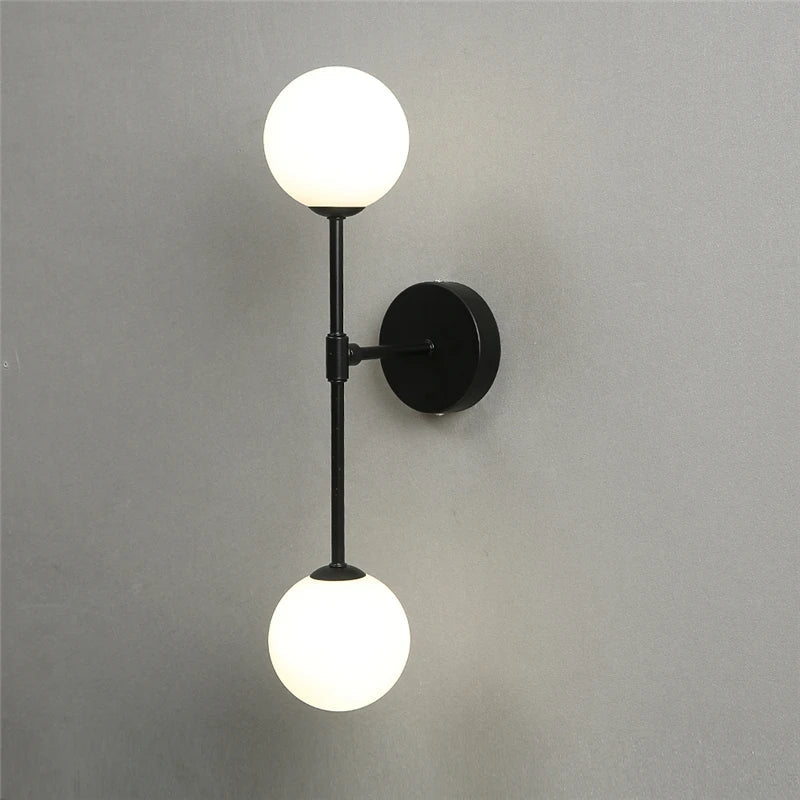 DecorBites™ Golden Glass LED Wall Lamp for Bedroom, Living Room - Nordic Design