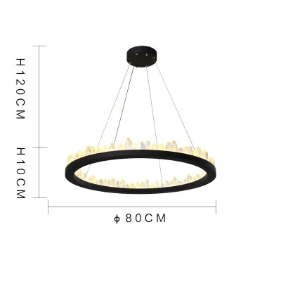 DecorBites™ Crystal LED Pendant Lights: Modern Gold Black Industrial Lamp
