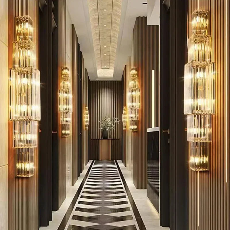 DecorBites™ Crystal Wall Lamp: Elegant Lighting Fixtures for Luxe Living Spaces
