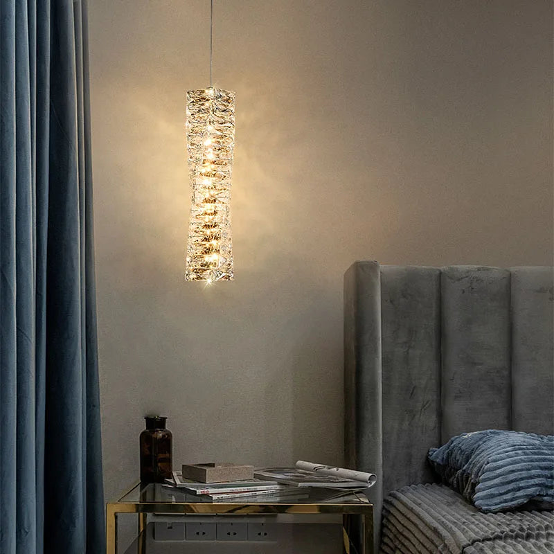 DecorBites™ Gold Chrome Crystal Wall Sconce LED Lamp for Living Room Bedroom TV Background Lighting