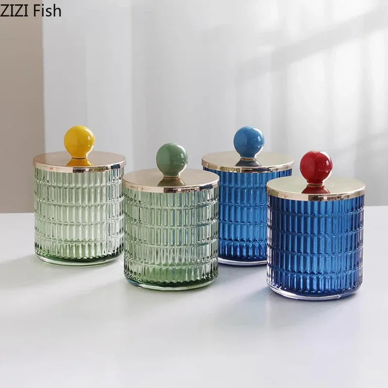 DecorBites™ Glass Tea Canister Storage Jar with Ceramic Ball Lid