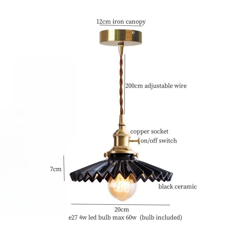 DecorBites™ Lotus Flower Ceramic LED Pendant Lampshade for Home Decor