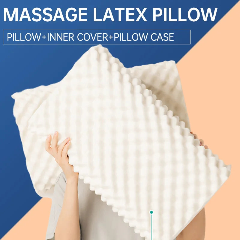 DecorBites™ Latex Massage Pillow for Sleeping - Orthopedic Memory Foam Pillow