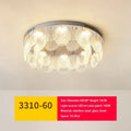 DecorBites™ Glass Chandelier LED Ceiling Lamp | Modern Metal Art | Indoor Living Room Kitchen Decoration