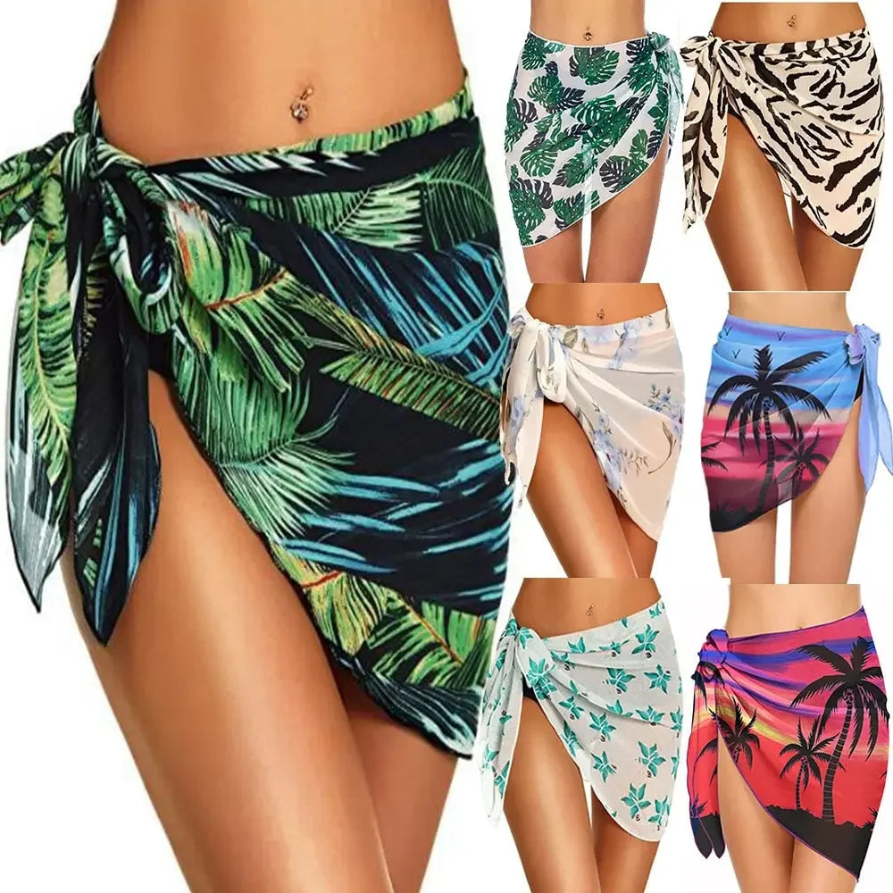 Tropical Sheer Bikini Coverup