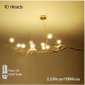 DecorBites™ Iron Branch LED Pendant Chandelier: Nordic Dining Room Lighting Fixture