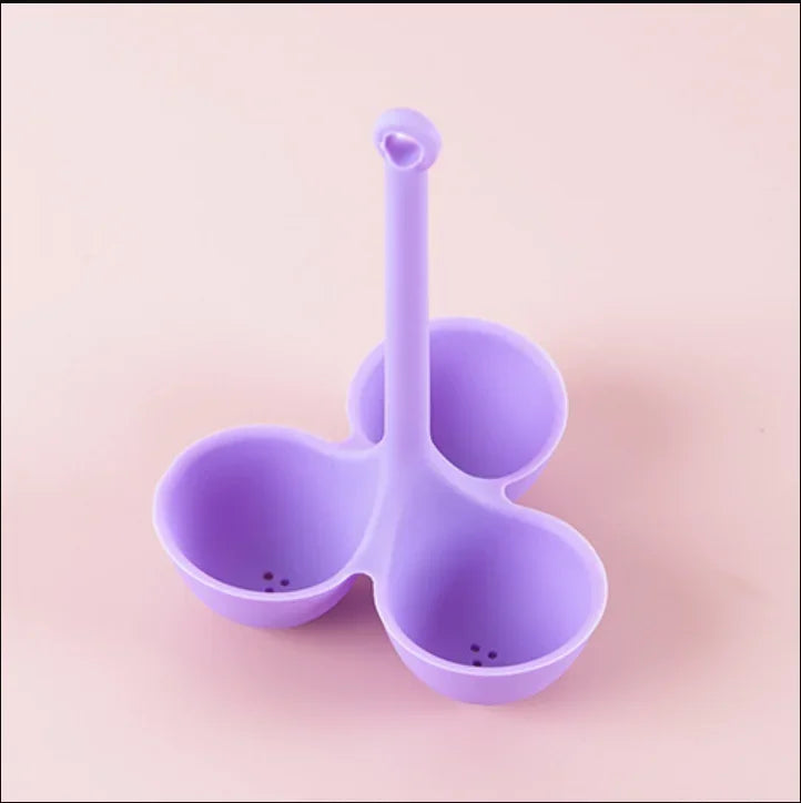 DecorBites™ Egg Steamer Tray with 5 Grids - Durable Silicone Egg Boiler Holder