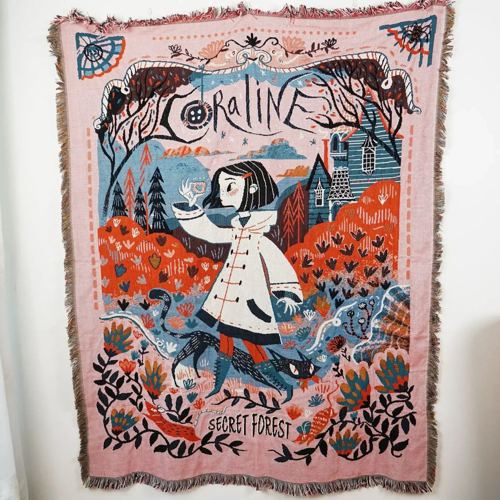 DecorBites™ Gothic Thread Double-sided Tapestry Blanket - Versatile Homestay and Outdoor Decoration