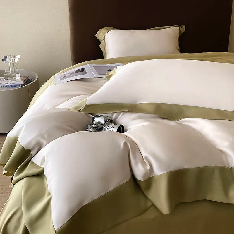 DecorBites™ Eucalyptus Fiber Bedding Set, Summer Coolness, Silky Quilt, Duvet Cover, Sheet Set