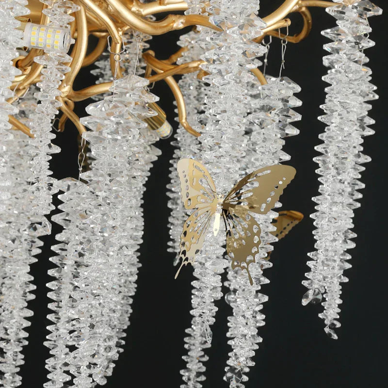 DecorBites™ Crystal Chandelier: Postmodern Luxury Pendant Light for Living Room, Bedroom, and Dining Room