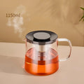 DecorBites™ Glass Flower Teapot - High Borosilicate Glass Tea/Coffee Set