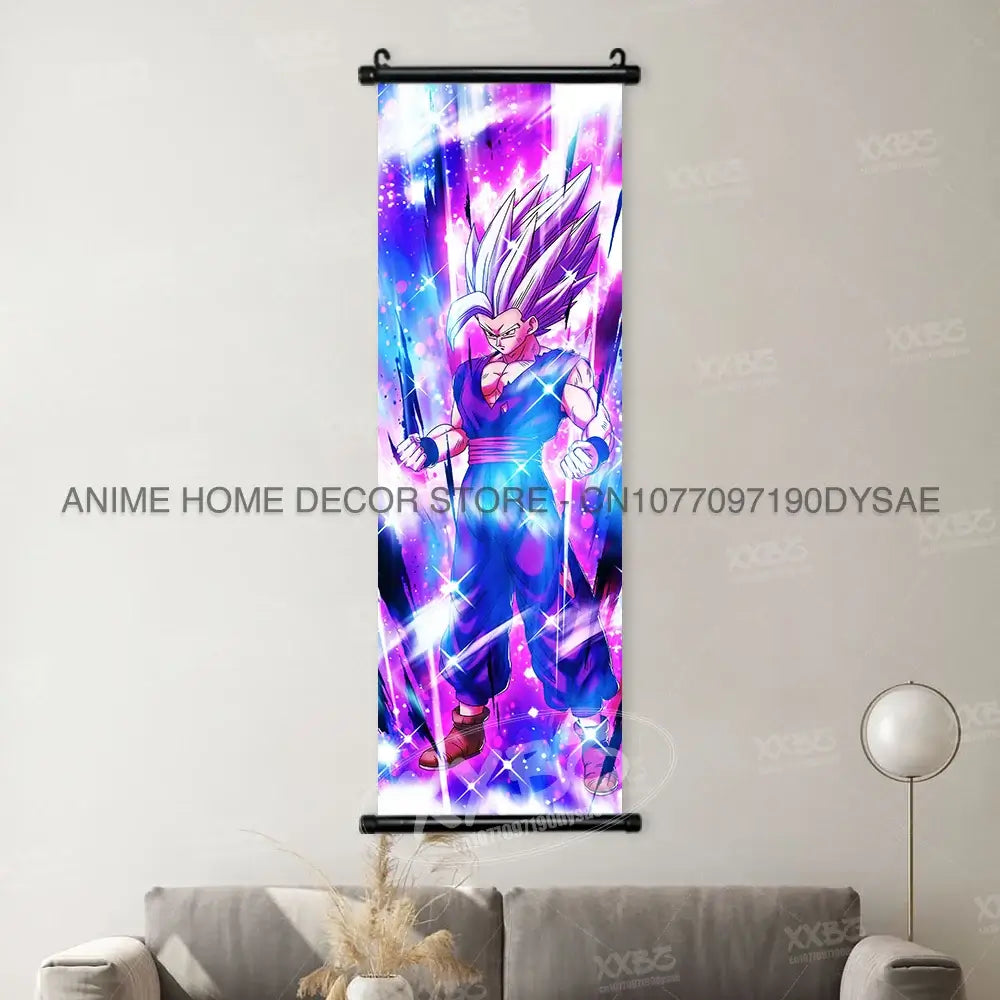Dragon Ball Posters: Goku & Vegeta Hanging Scroll Wall Art