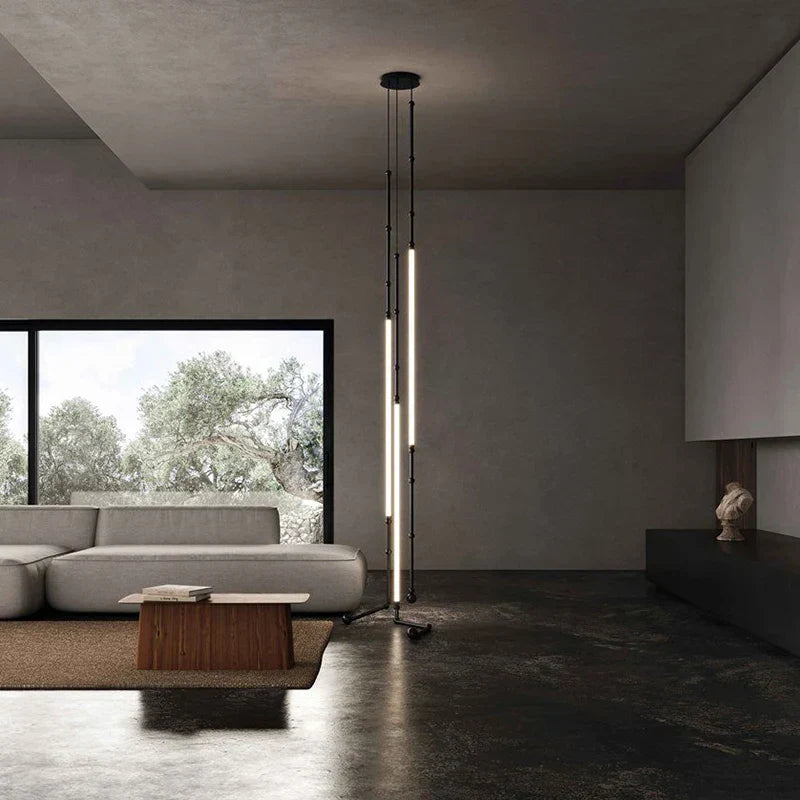 DecorBites™ Linear Creative Chandelier: Nordic LTalian Designer, Modern Lighting for Living Room, Lobby, Bedroom, Restaurant